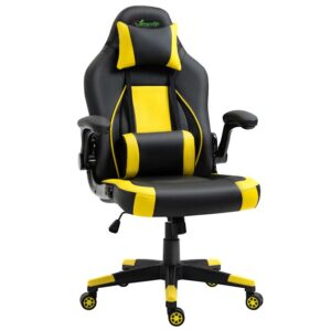 Silla gaming de color negro y amarillo