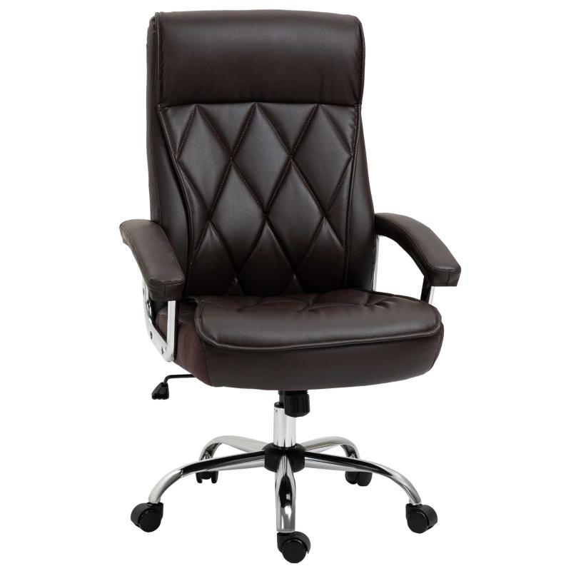 silla ejecutiva de cuero PU de color marrón