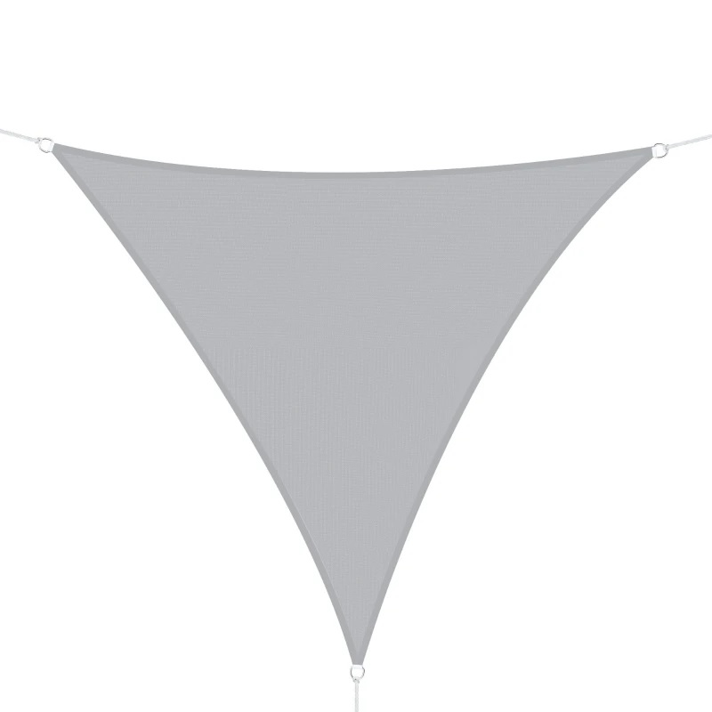 toldo vela triangular de color gris de poliéster