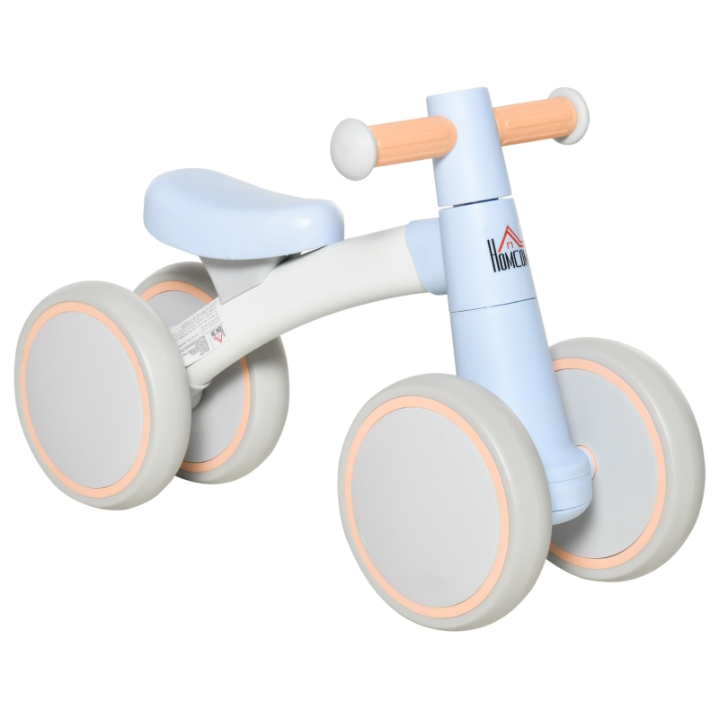 Bicicleta para niños de 1-3 años HOMCOM sin pedales con cuatro ruedas
