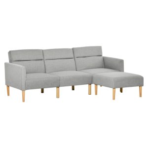 Sofá cama HOMCOM con chaise longue de 3 plazas convertible