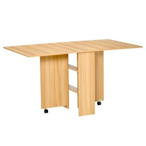 Mesa de cocina plegable con acabado en madera natural
