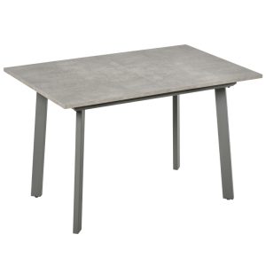 Mesa de cocina extensible de estilo industrial en gris