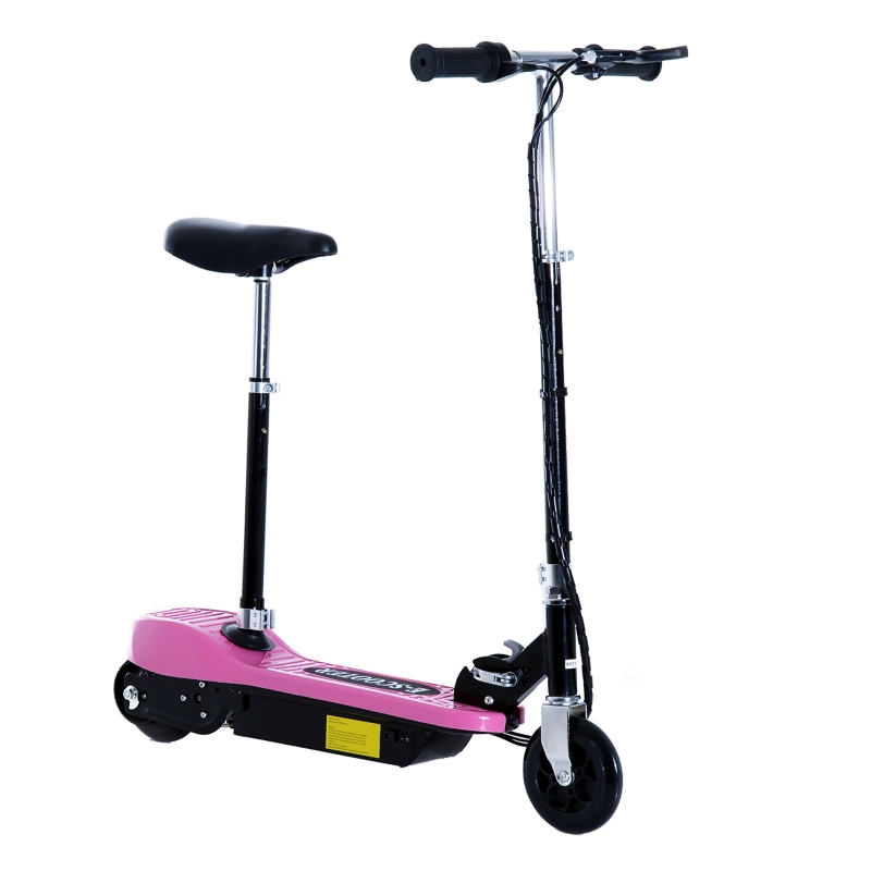 Patinete eléctrico infantil con asiento ajustable en rosa