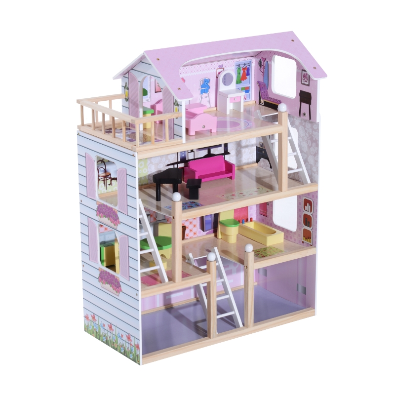 Casa de muñecas con accesorios