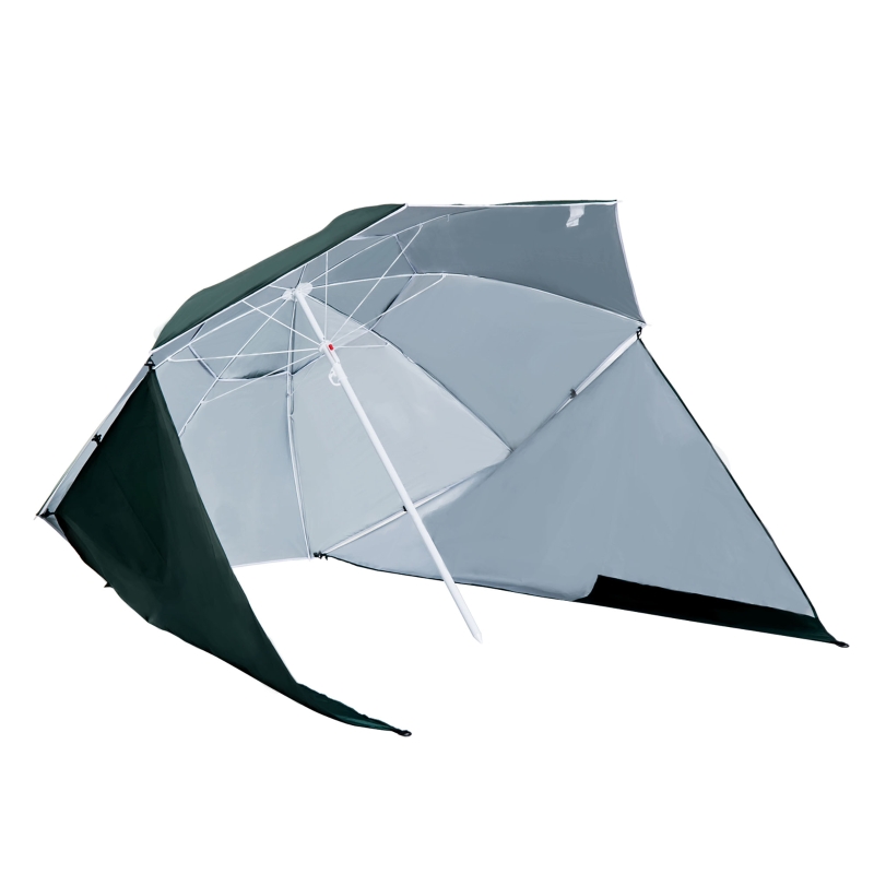 Parasol de playa con protectores laterales
