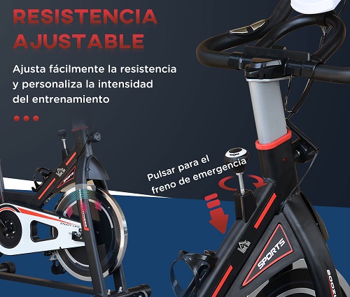 disco de inercia de una bicicleta con resistencia ajustable