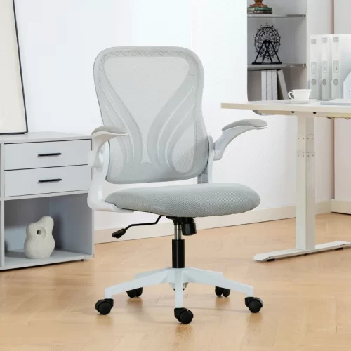 Modelo de malla gris con reposabrazos abatibles