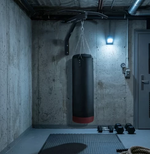 Sótano como espacio de entrenamiento dedicado