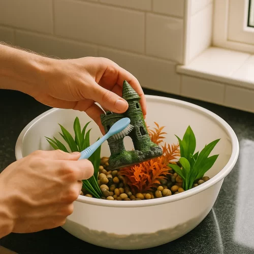 Cómo limpiar peceras y sus elementos decorativos