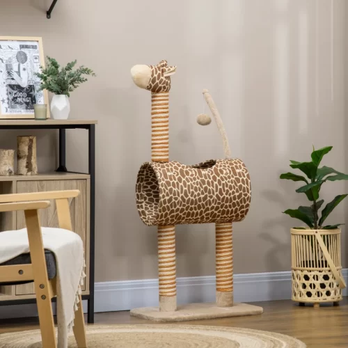 Árbol Rascador Jirafa 101 Cm Con Yute Para Gatos Medianos