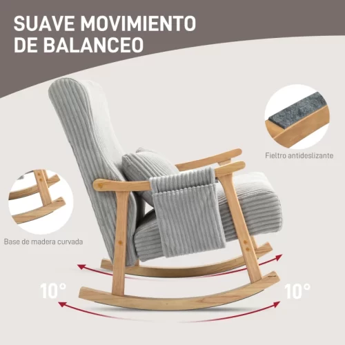 Diagrama del movimiento de balanceo de una base de madera curvada