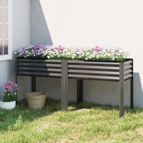 Outsunny Huerto Elevado de Metal Galvanizado, 241 Litros