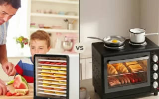 Comparativa entre deshidratador de alimentos y horno de sobremesa.