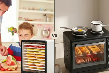Comparativa entre deshidratador de alimentos y horno de sobremesa.