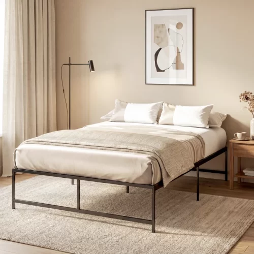 HOMCOM marco de cama doble minimalista