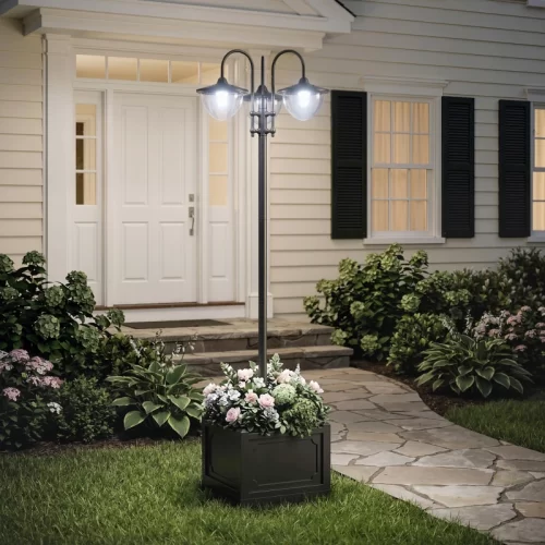 Outsunny Farol Solar de Jardín con 18 Luces LED