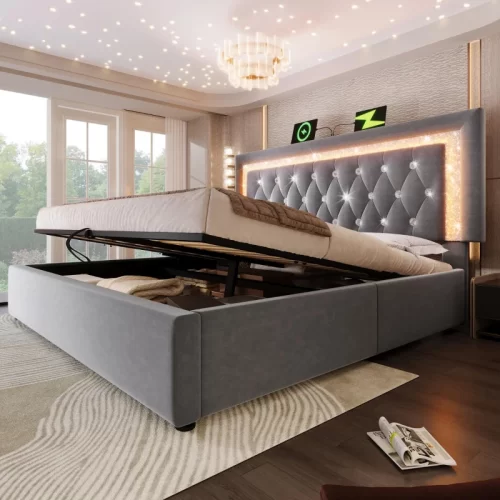 cama-ottoman-gris-capitone-luces-led.webp