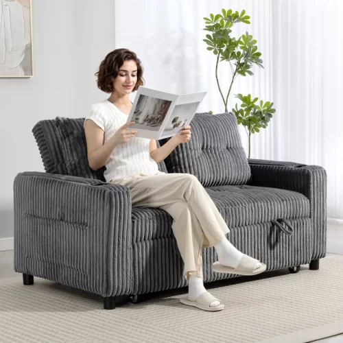 sofa-cama-pana-gris-mujer-leyendo.webp